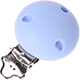 Clip in silicone : blu pastello