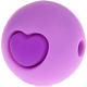 Distanziatori tondi in silicone -cuore- 12 mm : blu viola