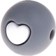 Distanziatori tondi in silicone -cuore- 12 mm : grigio