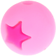 Distanziatori tondi in silicone -stella- 12 mm : rosa bambino