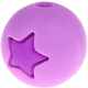 Distanziatori tondi in silicone -stella- 12 mm : blu viola