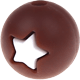 Distanziatori tondi in silicone -stella- 12 mm : marrone