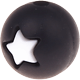 Distanziatori tondi in silicone -stella- 12 mm : nero