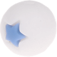 Distanziatori tondi in silicone -stella- 12 mm : bianco - bambino blu