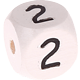 Dadi bianchi con lettere ad incavo 10 mm : 2