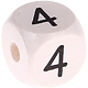 Dadi bianchi con lettere ad incavo 10 mm : 4