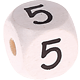 Dadi bianchi con lettere ad incavo 10 mm : 5