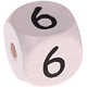 Dadi bianchi con lettere ad incavo 10 mm : 6