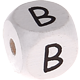 Dadi bianchi con lettere ad incavo 10 mm : B