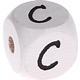 Dadi bianchi con lettere ad incavo 10 mm : C