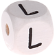 Dadi bianchi con lettere ad incavo 10 mm : L