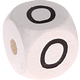 Dadi bianchi con lettere ad incavo 10 mm : O
