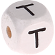 Dadi bianchi con lettere ad incavo 10 mm : T