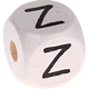 Dadi bianchi con lettere ad incavo 10 mm : Z