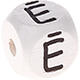 Dadi bianchi con lettere ad incavo 10 mm - Lettone : Ē