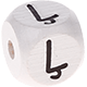 Dadi bianchi con lettere ad incavo 10 mm - Lettone : Ļ