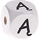 Dadi bianchi con lettere ad incavo 10 mm - Polacco : Ą