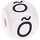 Dadi bianchi con lettere ad incavo 10 mm - Portoghese : Õ