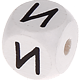 Dadi bianchi con lettere ad incavo 10 mm - Russo : И