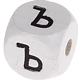Dadi bianchi con lettere ad incavo 10 mm - Russo : ъ