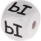 Dadi bianchi con lettere ad incavo 10 mm - Russo : ы