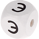 Dadi bianchi con lettere ad incavo 10 mm - Russo : Э