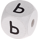 Dadi bianchi con lettere ad incavo 10 mm - Russo : ь