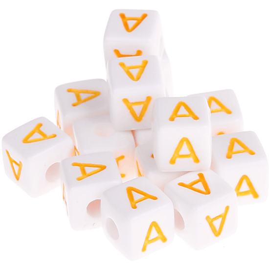 580 Dadi in plastica – Lettera gialla A (0,5 Kg)