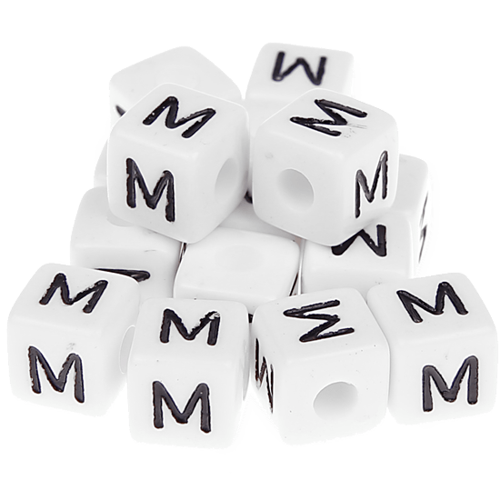 580 Dadi in plastica con lettera M (0,5 Kg)
