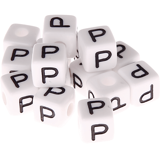 580 Dadi in plastica con lettera P (0,5 Kg)