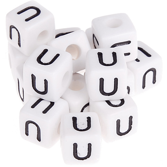 580 Dadi in plastica con lettera U (0,5 Kg)