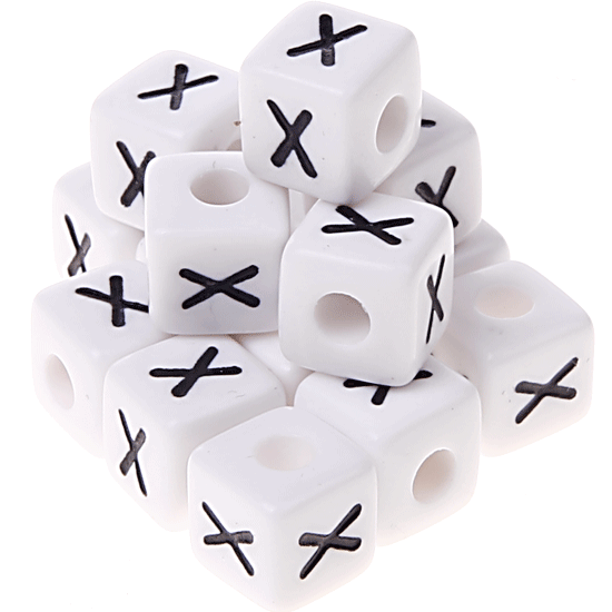 580 Dadi in plastica con lettera X (0,5 Kg)
