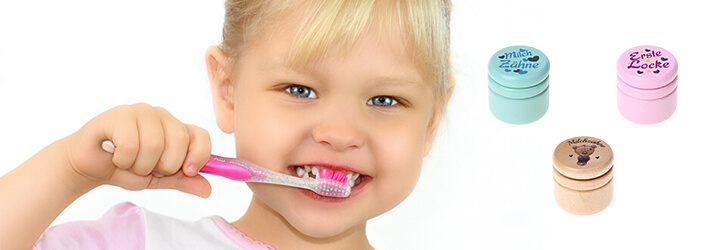 Deliziose scatoline per denti da latte in tedesco in diversi colori