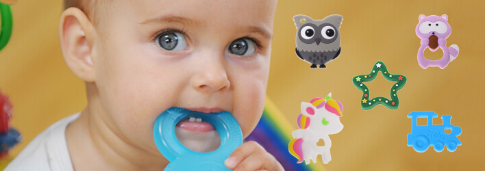 Graziosi ciondoli in silicone per catene da dentizione e altri accessori per bambini