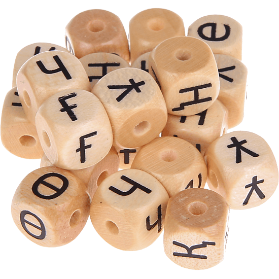 Geprägte Buchstabenwürfel 10mm - Kasachisch