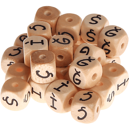 Geprägte Buchstabenwürfel 10mm - Türkisch