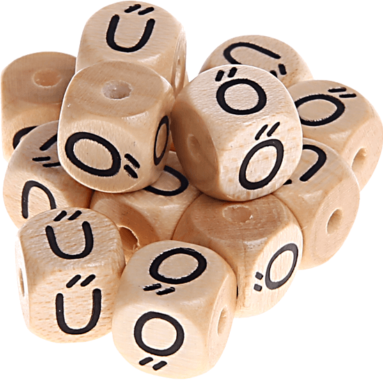 Geprägte Buchstabenwürfel 10mm - Ungarisch