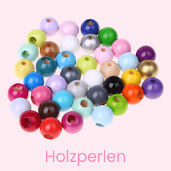 Holzperlen zur Gestaltung von Babyspielzeug