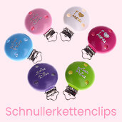 Schnullerkettenclips mit Motiv