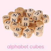 Alphabet Cubes for Pacifier Chains with names