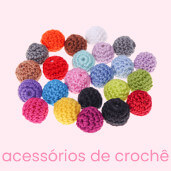 Pérolas de crochê – acessórios de crochê para prendedores de chupeta e brinquedos de dentição