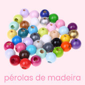 Encomende pérolas de madeira online para a confecção de brinquedos para bebê