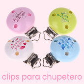 Clips para chupetero unicolores y con motivo