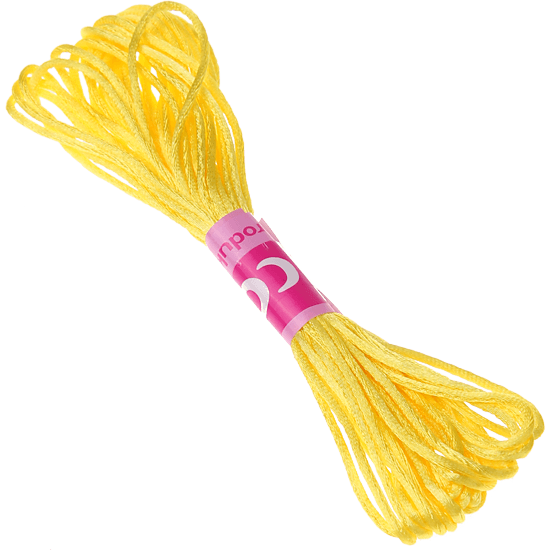 Cordoncino satinato giallo Kumihimo – 1 m
