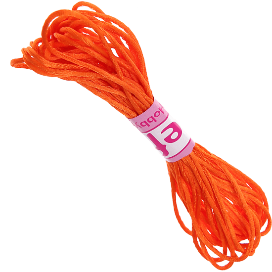Cordoncino satinato arancione Kumihimo – 1 m