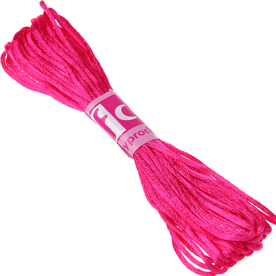 Cordoncino satinato fucsia Kumihimo – 1 m