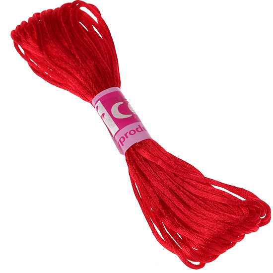Cordoncino satinato rosso Kumihimo – 1 m