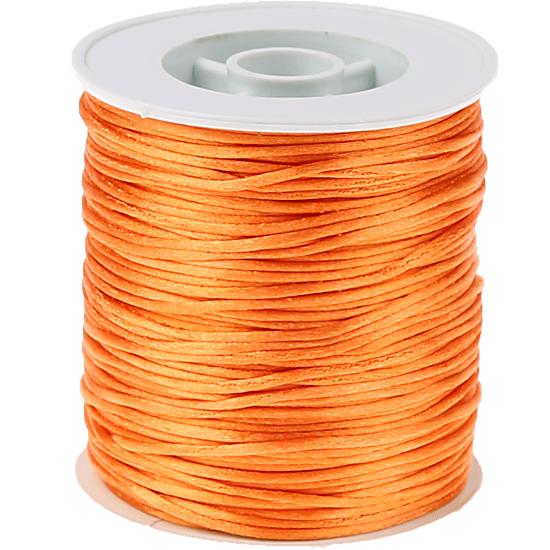 Cordoncino satinato arancione Kumihimo – 50 m