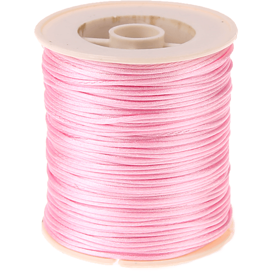 Cordoncino satinato rosa Kumihimo – 50 m