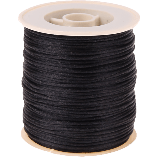 Cordoncino satinato nero Kumihimo – 50 m